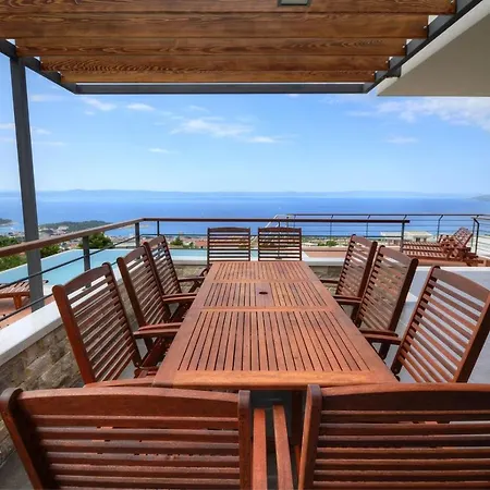 View A Luxury In Makarska, Heated Private Pool, Jacuzzi, Gym 빌라 마카르스카
