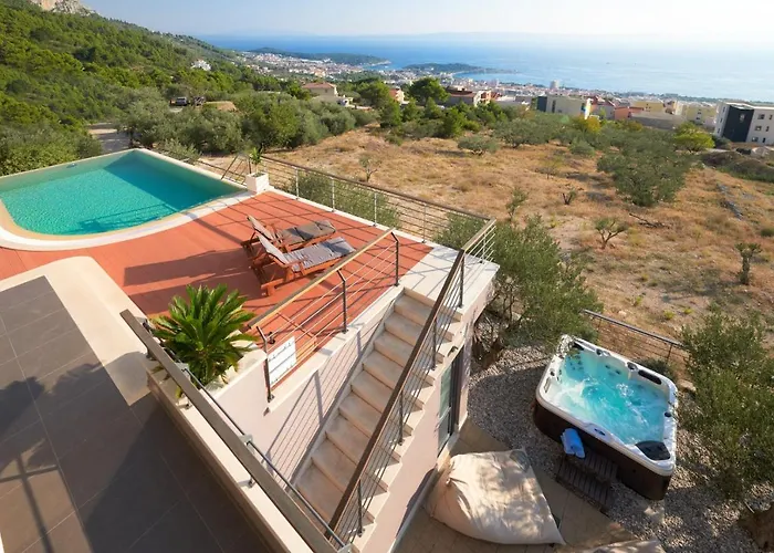 Villa View A Luxury In Makarska, Heated Private Pool, Jacuzzi, Gym Makarska