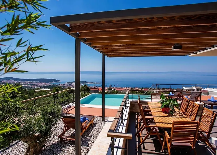 View A Luxury In Makarska, Heated Private Pool, Jacuzzi, Gym Villa