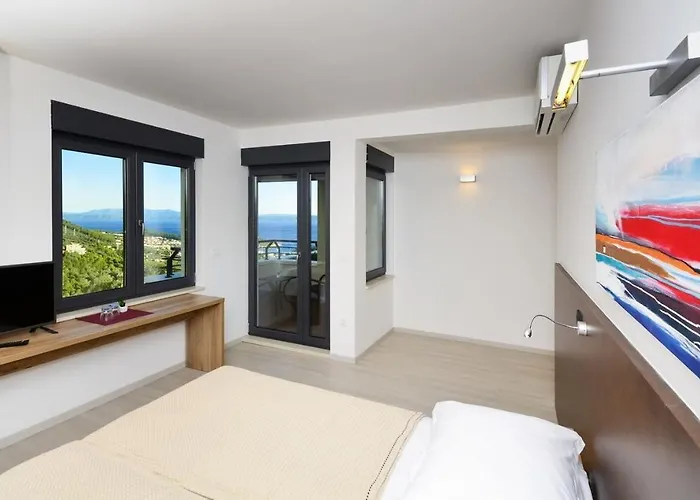 View A Luxury In Makarska, Heated Private Pool, Jacuzzi, Gym Villa