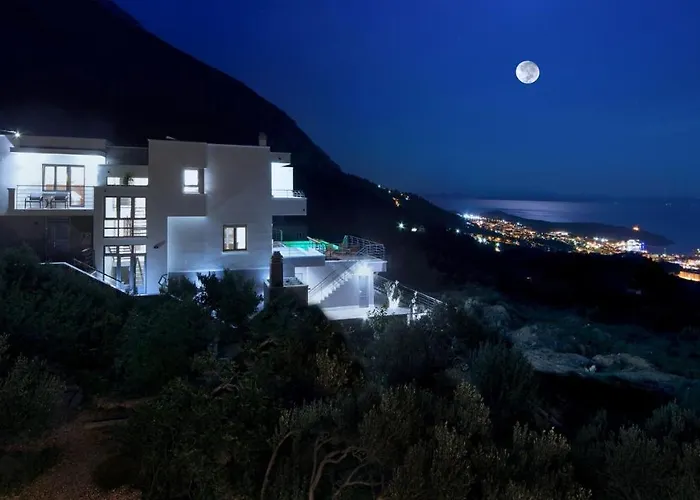 View A Luxury In Makarska, Heated Private Pool, Jacuzzi, Gym Villa